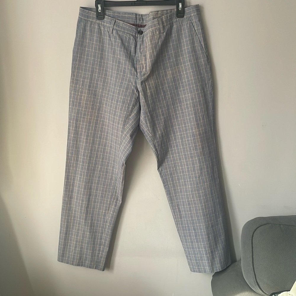 Etro Italy Check Cotton Chino Pants